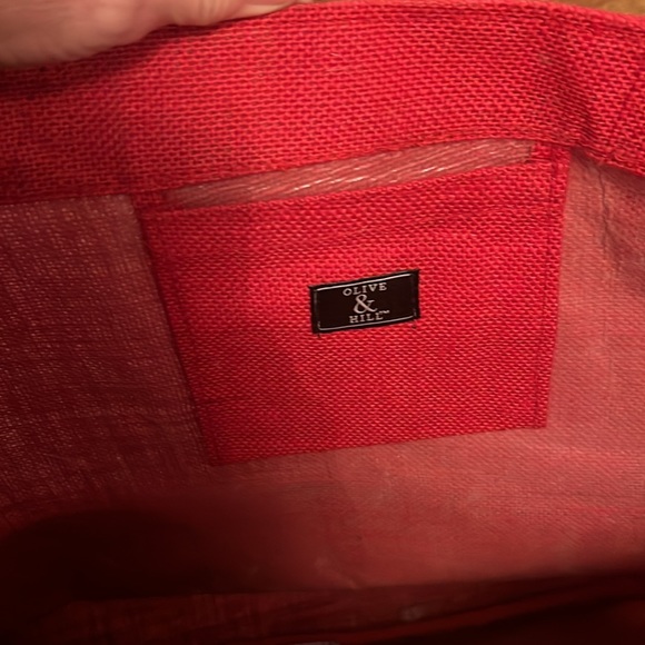 NWT Olive & Hill fun summer two-piece jute tote. - Picture 2 of 3